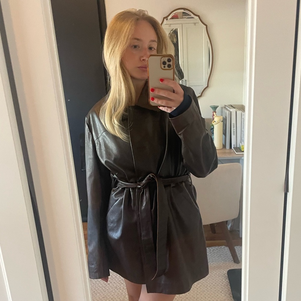 LAMARQUE COLLECTION MARLOWE | LEATHER TRENCH COAT